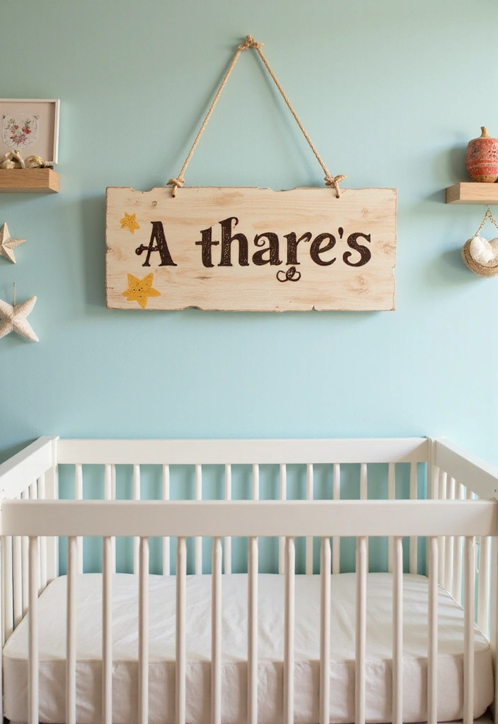 15 DIY Baby Nursery Decor Ideas That'll Make You Say 'How Did I Not Think of That?!' - 7. Personalized Name Plaque
