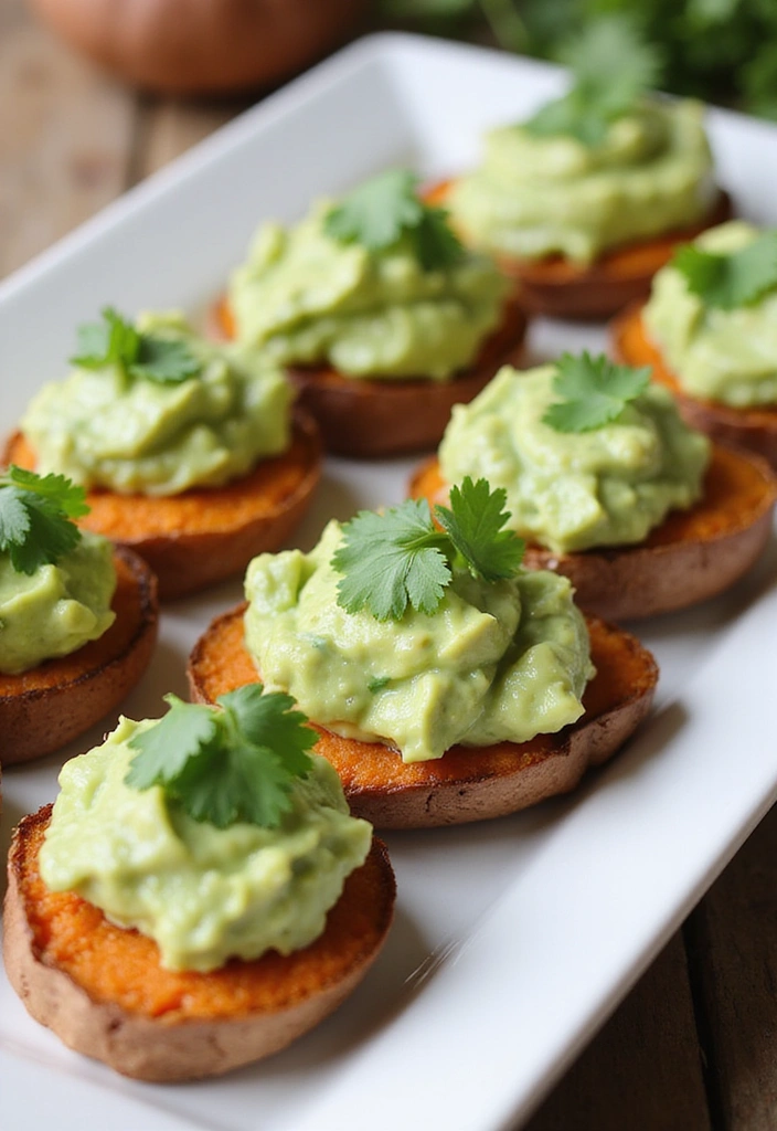 10 Delectable Easter Appetizers That Will WOW Your Guests (You Won't Believe #4!) - 9. Sweet Potato Bites with Avocado