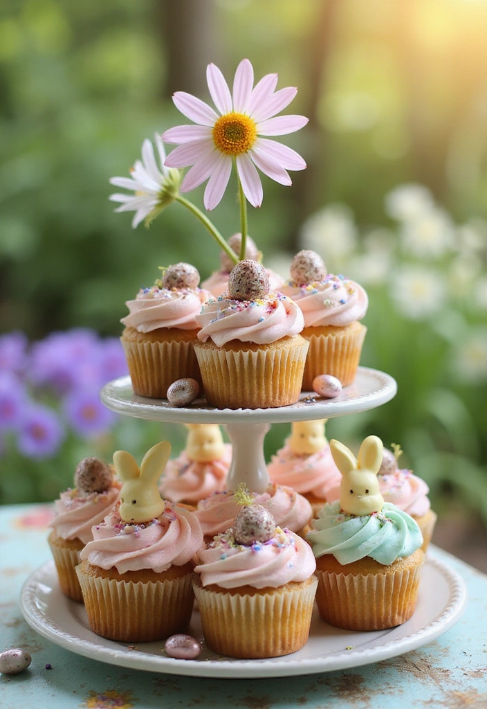 14 Adorable Spring Themed Snacks for Kids That Will Brighten Up Their Day! - 5. Spring-Themed Cupcakes