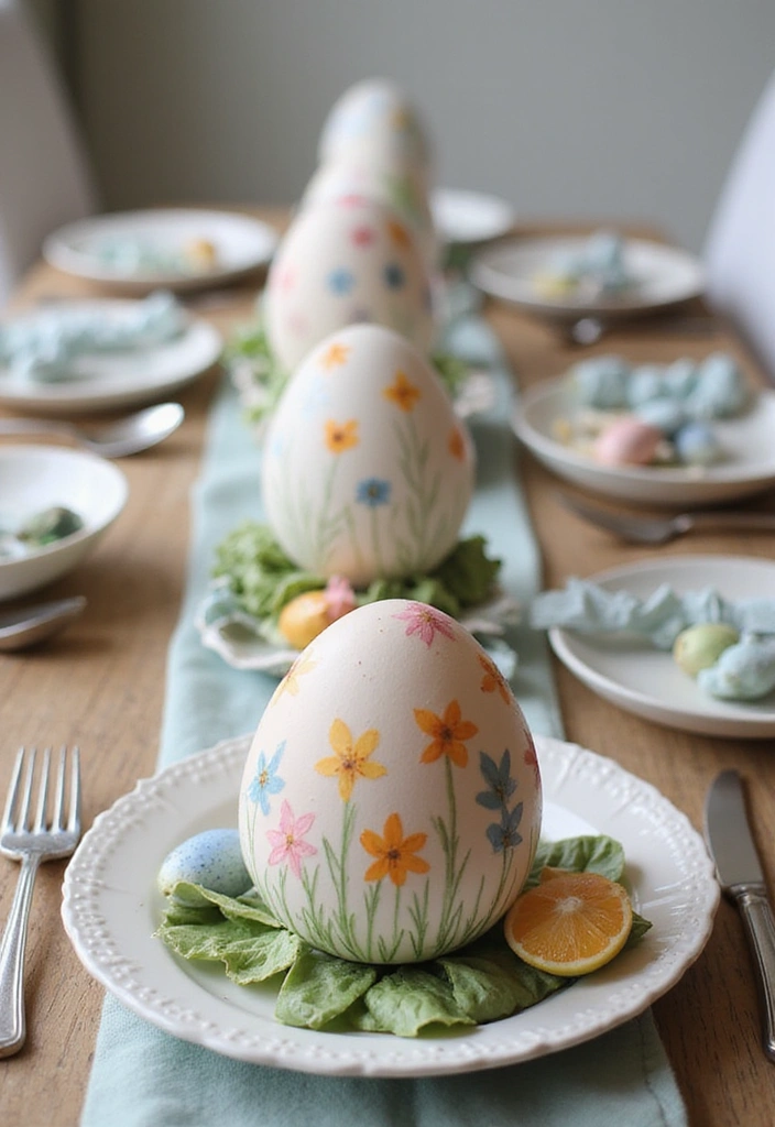 20 Spring-Inspired Easter Table Decor Ideas You Must Try (Don’t Miss #12!) - 18. Eggshell Artistry